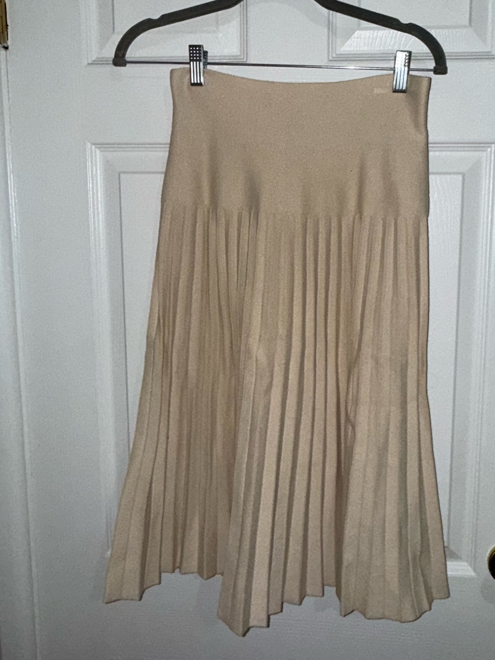 Mia Mod Cream Pleated Year Round Skirt
